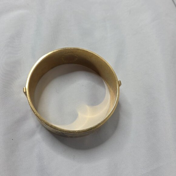 Marc By Marc Jacobs Enamel Owl Bracelet Gold Bangle - Picture 3 of 5